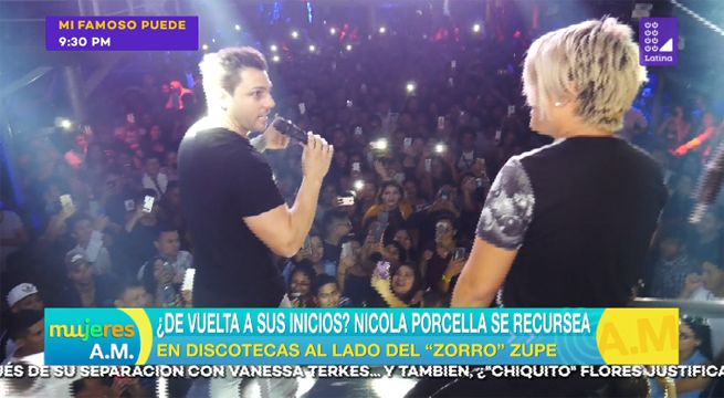 ¿De vuelta a sus inicios?: Nicola Porcella se recursea en discotecas