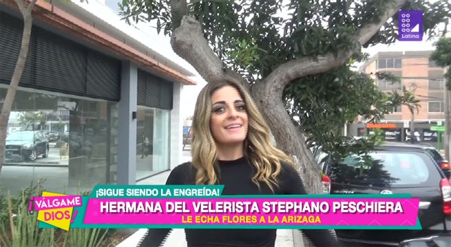 Hermana de velerista Stefano Peschiera le sigue echando flores a Angie Arizaga