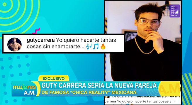 Guty Carrera sería la nueva pareja de una famosa chica reality