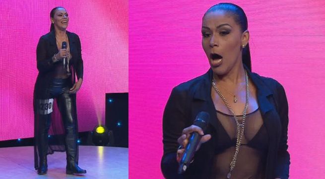 Imitadora de Olga Tañón le puso sabor a la noche al cantar 
