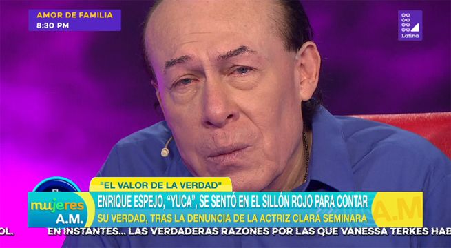 Enrique Espejo, ‘Yuca’, no pudo evitar quebrarse en el sillón rojo