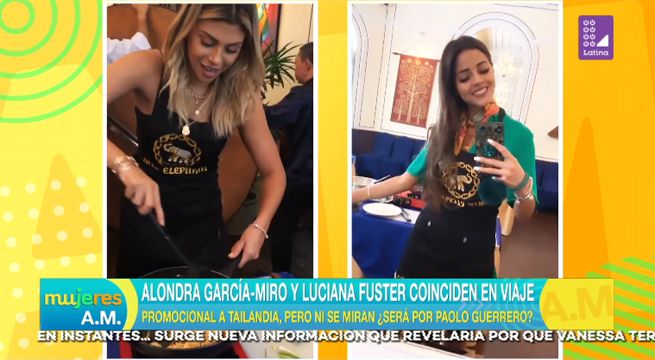 Alondra García Miró y Luciana Fuster coinciden en viaje, pero ni se miran