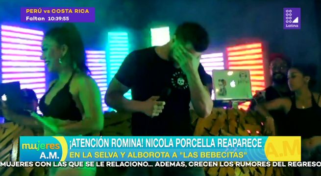Nicola Porcella reaparece en la selva y alborota a las ‘bebecitas’