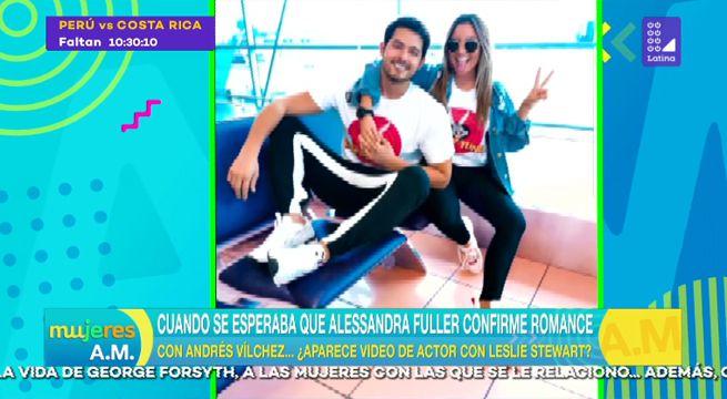 Alessandra Fuller y Andrés Vílchez viajan juntos… pero él aparece con Leslie Stewart