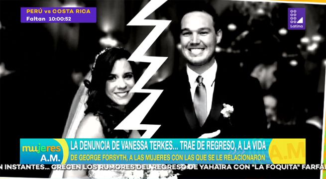 La denuncia de Vanessa Terkes hace recordar el pasado de George Forsyth