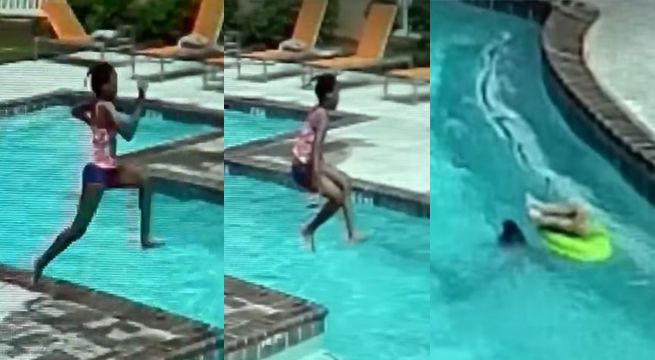 Niña salva a hermana menor de morir ahogada en una piscina [Video]