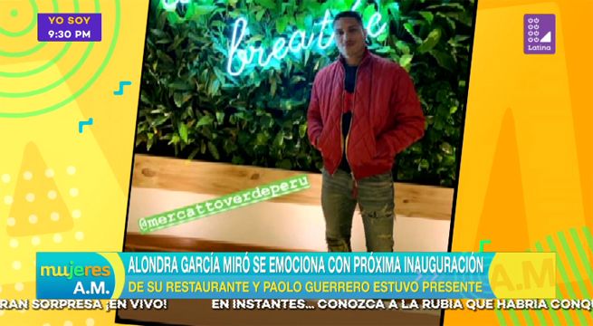 Paolo Guerrero estuvo en la inauguración del restaurante de Alondra García Miró