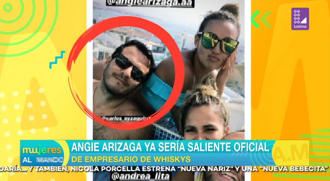 Angie Arizaga ya sería la saliente oficial de empresario de whiskys