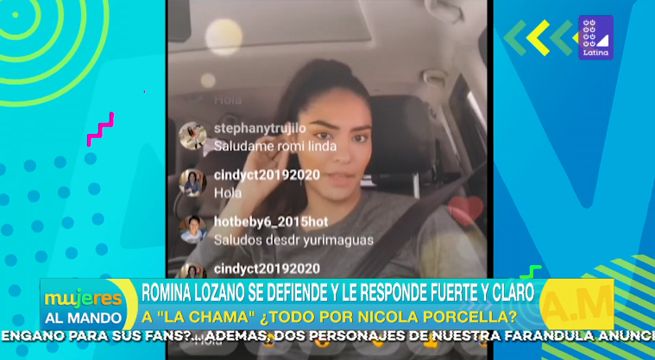 Romina Lozano le responde fuerte y claro a la Chama