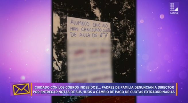 Padres de familia denuncian a director por entregar notas a cambio de dinero