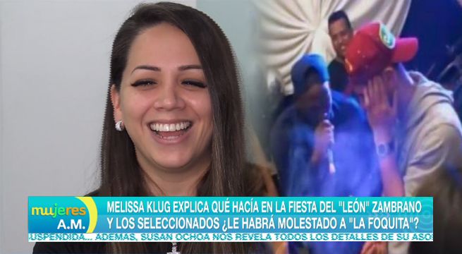 Melissa Klug explica qué hacía en la fiesta de Carlos Zambrano