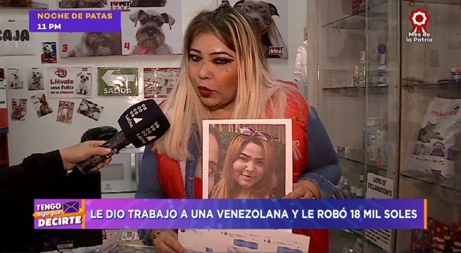 Le dio trabajo a una venezolana y le robó 18 mil soles