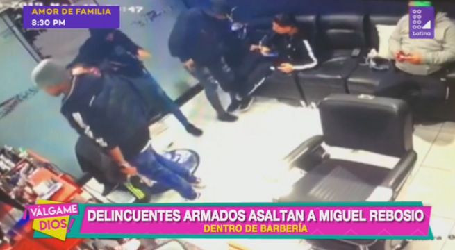 Cámaras de seguridad grabaron asalto a Miguel Rebosio en barbería del Callao