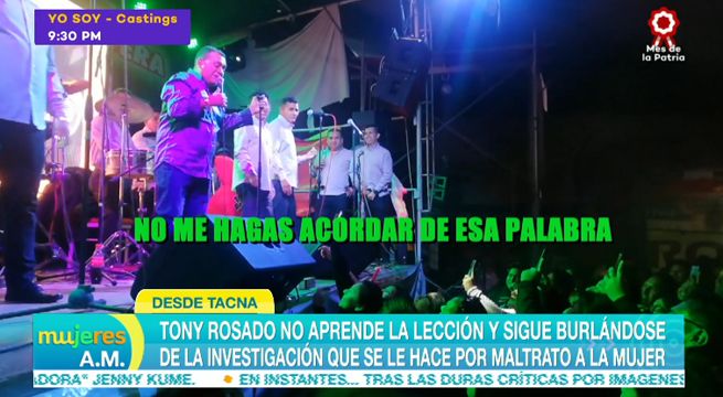 Tony Rosado sigue burlándose de la investigación que se le hace por maltrato a la mujer