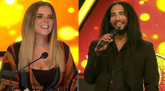 Johanna San Miguel quedó impactada al ver y escuchar al imitador de Marco Antonio Solís