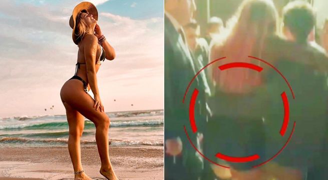 Macarena Vélez en completo estado de ebriedad al salir de discoteca