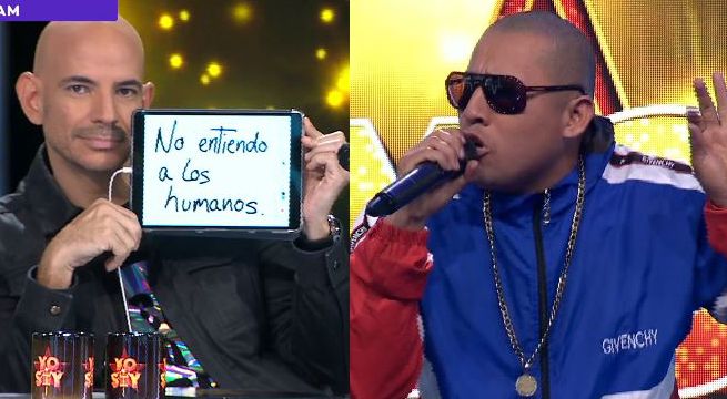 Imitador de Cosculluela cantó dos temas para algarabía de Ricardo Morán