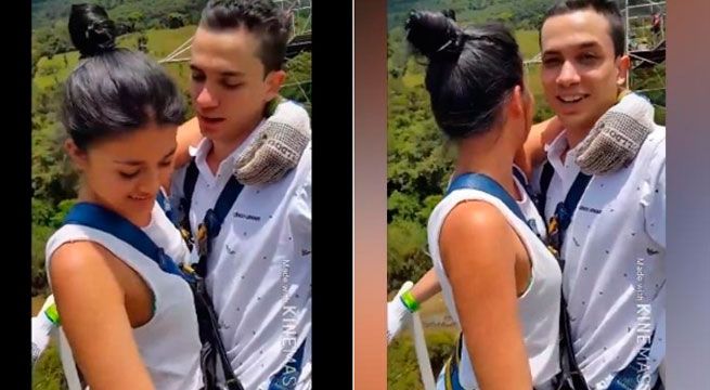 YouTube: pareja intenta sellar su amor con temeraria acción en “Sky Jump”