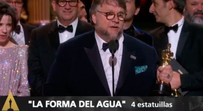 “La Forma del Agua” de Guillermo Del Toro ganó el Oscar 2018 a Mejor Película