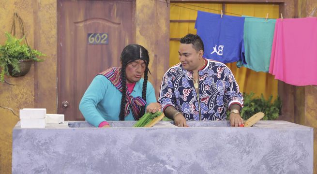 La paisana Jacinta recibió a Josimar en su lavandería