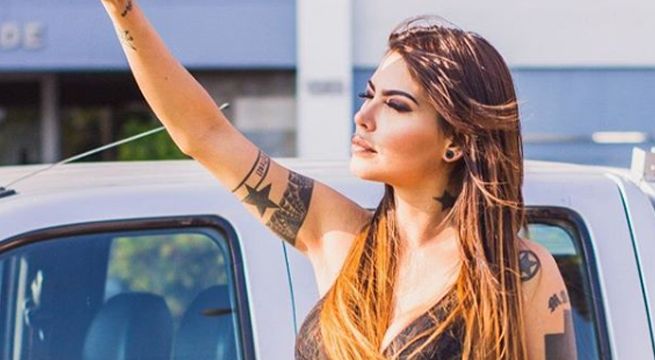 Angie Jibaja vuelve a aparecer con un ojo morado, pero asegura que nadie le pegó
