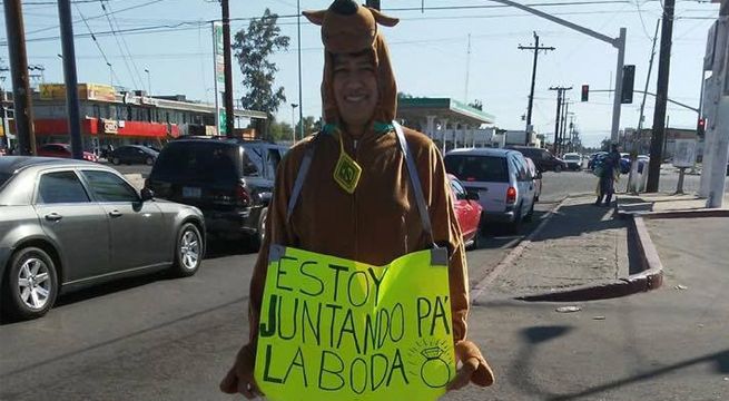 Se disfrazó de Scooby Doo, se volvió viral y consiguió tener su boda gratis