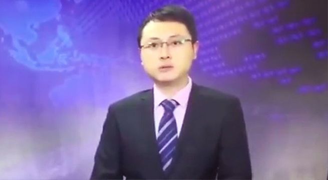 Periodista chino es sorprendido por fuerte sismo mientras transmitía en vivo (Video)