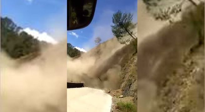 Viajero graba huaico mientras este destruye todo a su alrededor (Video)