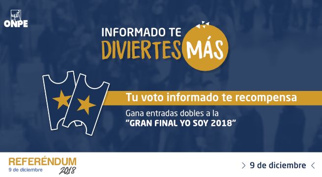 Informarte sobre el Referéndum 2018 te lleva a la gran final de Yo Soy
