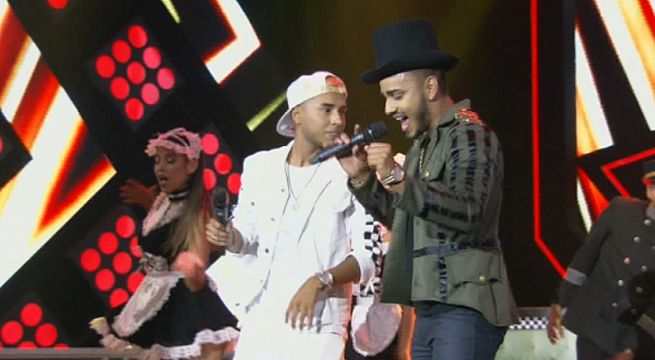 Los imitadores de Nacho y Ozuna armaron una fiesta sobre el escenario