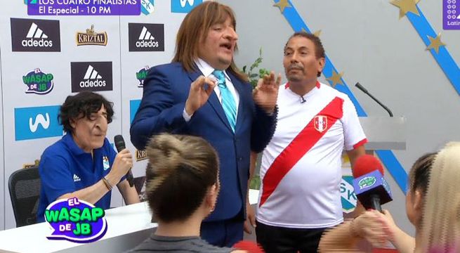 La Pepa y el Chorri irrumpieron en la conferencia del DT campeón Mario Yucasalas