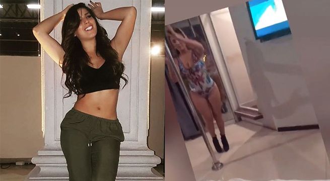 Yahaira Plasencia quiso hacer el ‘baile del tubo’, pero por poco y termina cayendo al piso