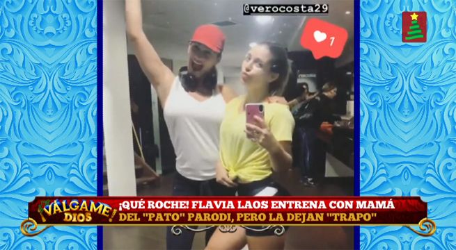 ¡Qué roche!: Flavia Laos entrena con la madre de Patricio Parodi, pero la dejan 'trapo'