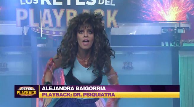 Alejandra Baigorria llegó a Los Reyes del Playback sorprendiendo al público