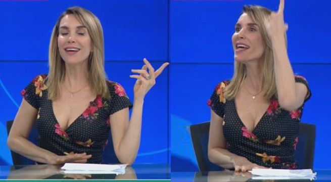 Juliana Oxenford nuevamente cantó durante la emisión de 90 Central