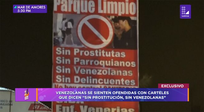 Venezolanas se sienten ofendidas por carteles que las botan en Los Olivos