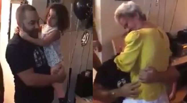 Cumple cuatro décadas y le regalan reencuentro con su mamá luego de 13 años (Video)