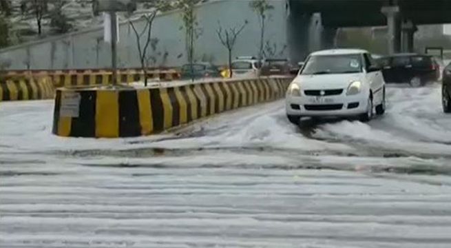 Ciudad queda paralizada en minutos por terrible tormenta de granizo (Video)