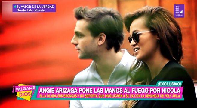 Angie Arizaga pone las manos al fuego por Nicola Porcella