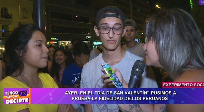 Parejas peruanas pasaron la 'prueba de la fidelidad' por el Día de San Valentín