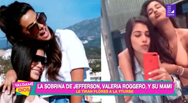 Valeria Roggero, la sobrina de Jefferson Farfán, le tira flores a Ivana Yturbe