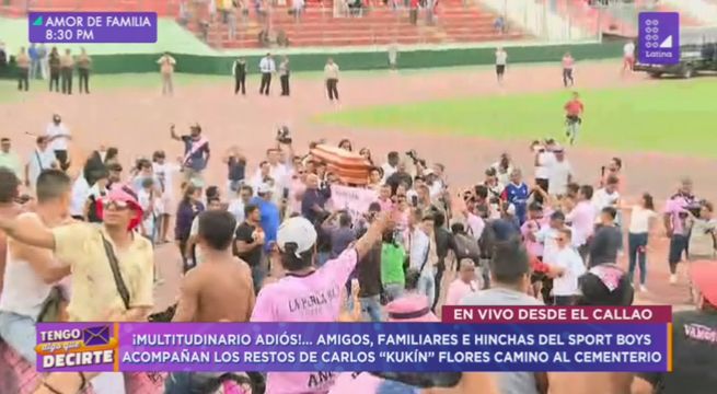 Amigos, familiares e hinchas del Sport Boys despidieron a Kukín Flores