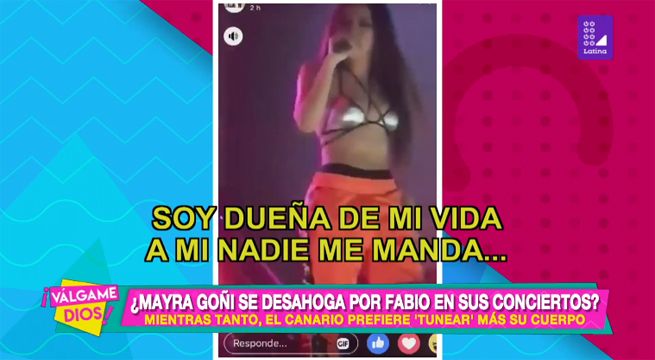 ¿Mayra Goñi se desahoga por Fabio en sus conciertos?