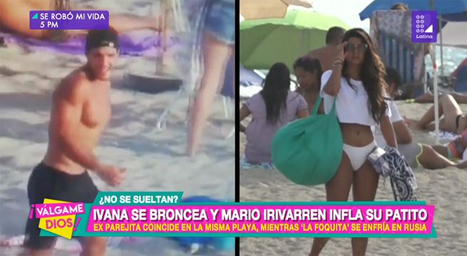 Ivana se broncea y Mario Irivarren infla su patito
