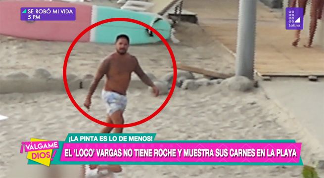 El ‘Loco’ Vargas no tiene roche y muestra sus carnes en la playa