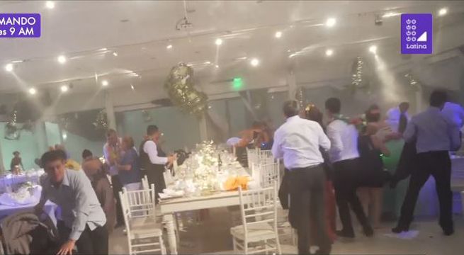 Fuertes vientos destruyeron recepción de boda (Video)