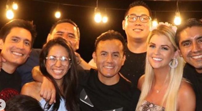 Brunella Horna sigue celebrando su cumpleaños y Richard Acuña se encarga de engreírla