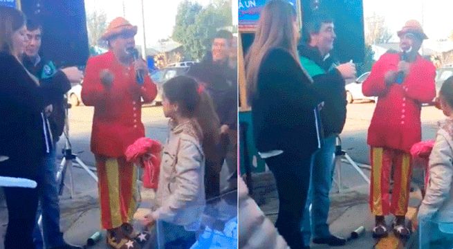 Payaso animaba sorteo de lujoso auto y termina siendo el ganador [VIDEO]