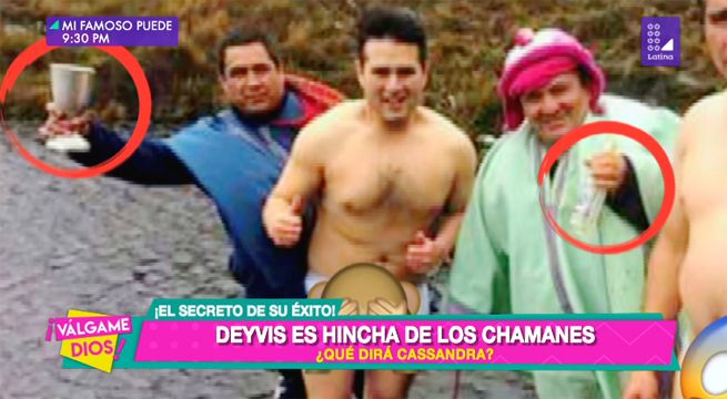 Deyvis Orosco sorprende a todos posando al lado de unos chamanes