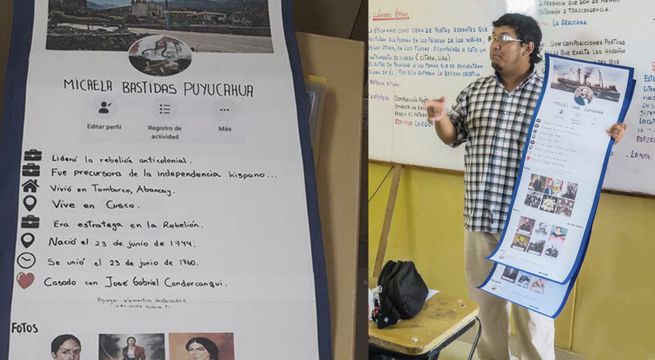 Profesor crea perfiles de Facebook de personajes para enseñar historia en colegio